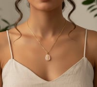 Image 2 of Forest Light Cross Necklace | Natural Stones