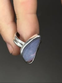 Image 5 of Blurple Boulder Opal Voop Ring | Size 6