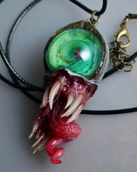Image 4 of Monstrous Twisted Tongue Pendant, ooak