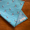 Teal Floral Pocket Square 