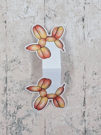 Image 3 of Orange Balloon Dog Magnetic Bookmarks