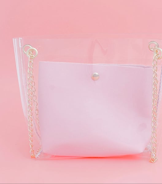 Image of Shoulder Bag Pink Aka Sorority Purse For Women