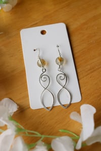 Image 2 of Sterling Silver + Citrine Earrings 