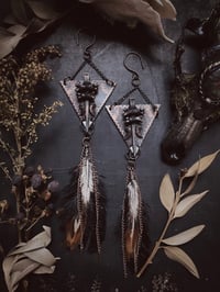 Image 4 of BoneWitch hangers/earrings with feathers 