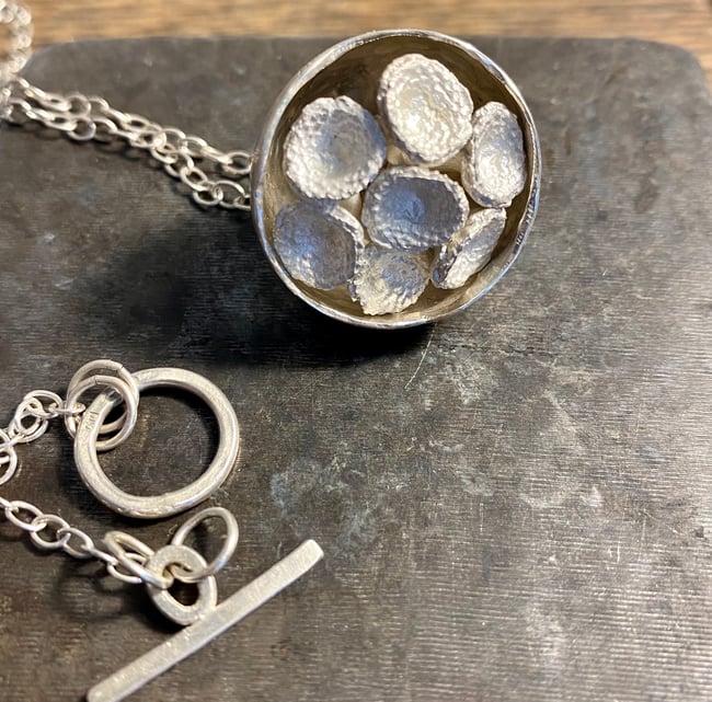 Dry flower bell pendant 