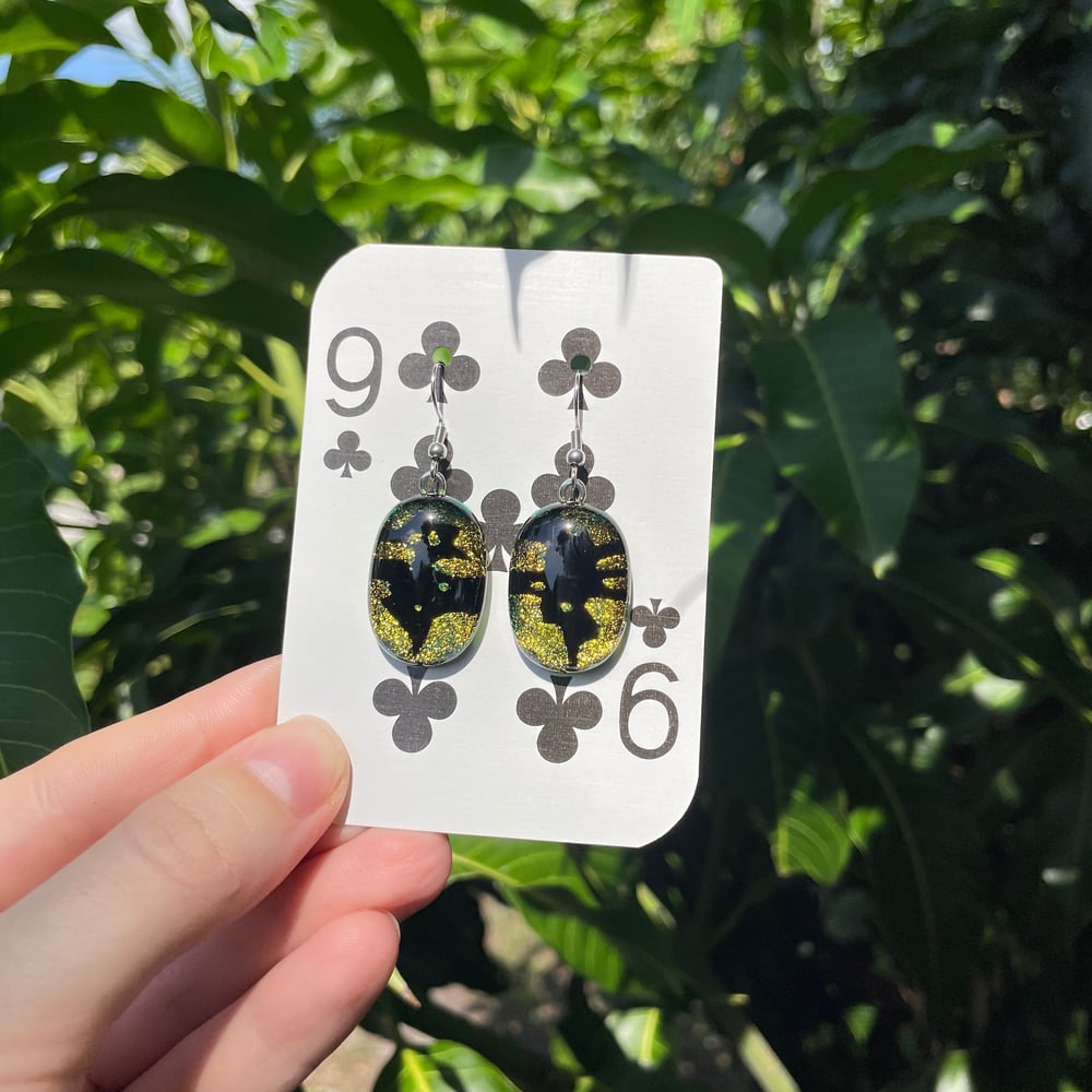 Image of Inky Dichro earrings