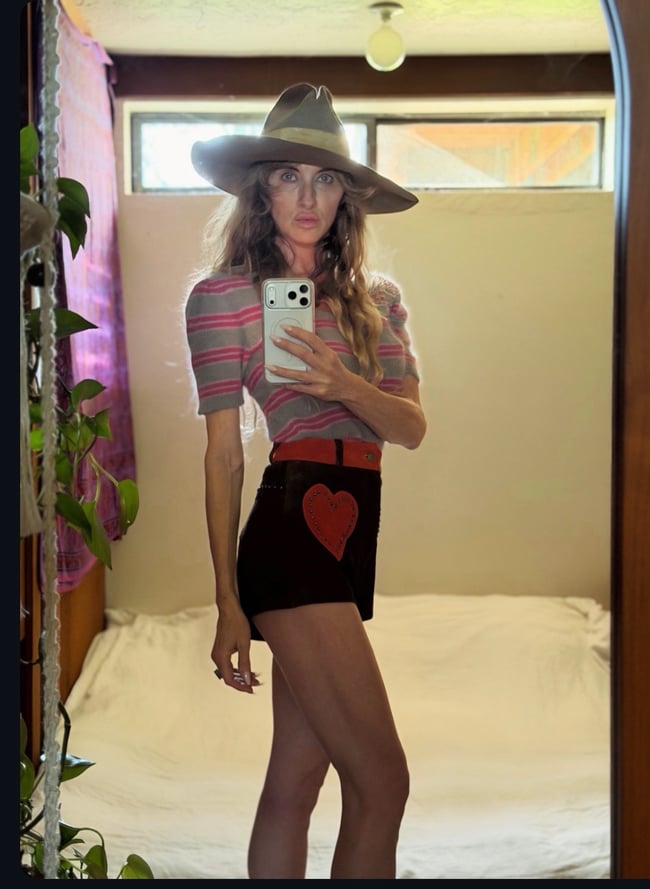 late 70s angora stripe ballet scoop neck top blouse sweater 