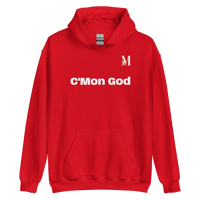 Image 5 of MamaFe's White Font C'Mon God" Unisex Hoodie