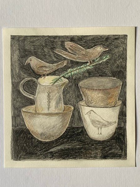 Image of Birds and winter vessels 