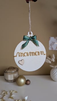Image 8 of Boule de Noël en bois personnalisée 