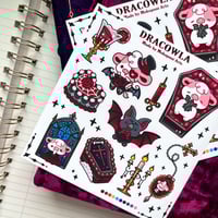 Image 3 of Dracowla Sticker Sheet | Halloween Edition