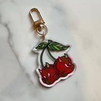 Image 2 of Hot Stuff Cherries Keychain
