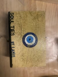 Image 4 of Guardian Energy Evil Eye Set – Blue Silk Jewelry Box + Affirmation Sticker 