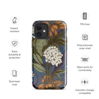 Image 8 of Art Nouveau Inspired Blue, Orange and White Boho Hippie Floral Sketch Tough Case for iPhone®