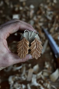 Image 2 of Autumn Oak leaf earrings 