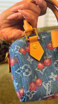 Image 3 of LVTM Denim Cherry Speedy 