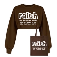 Faith Crop Sweatshirt & Free Tote Bag 🤎