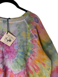 Image 6 of M 100% Cotton French Terry Sweatsuit Set in Muted Euphoria Spiral Ice Dye