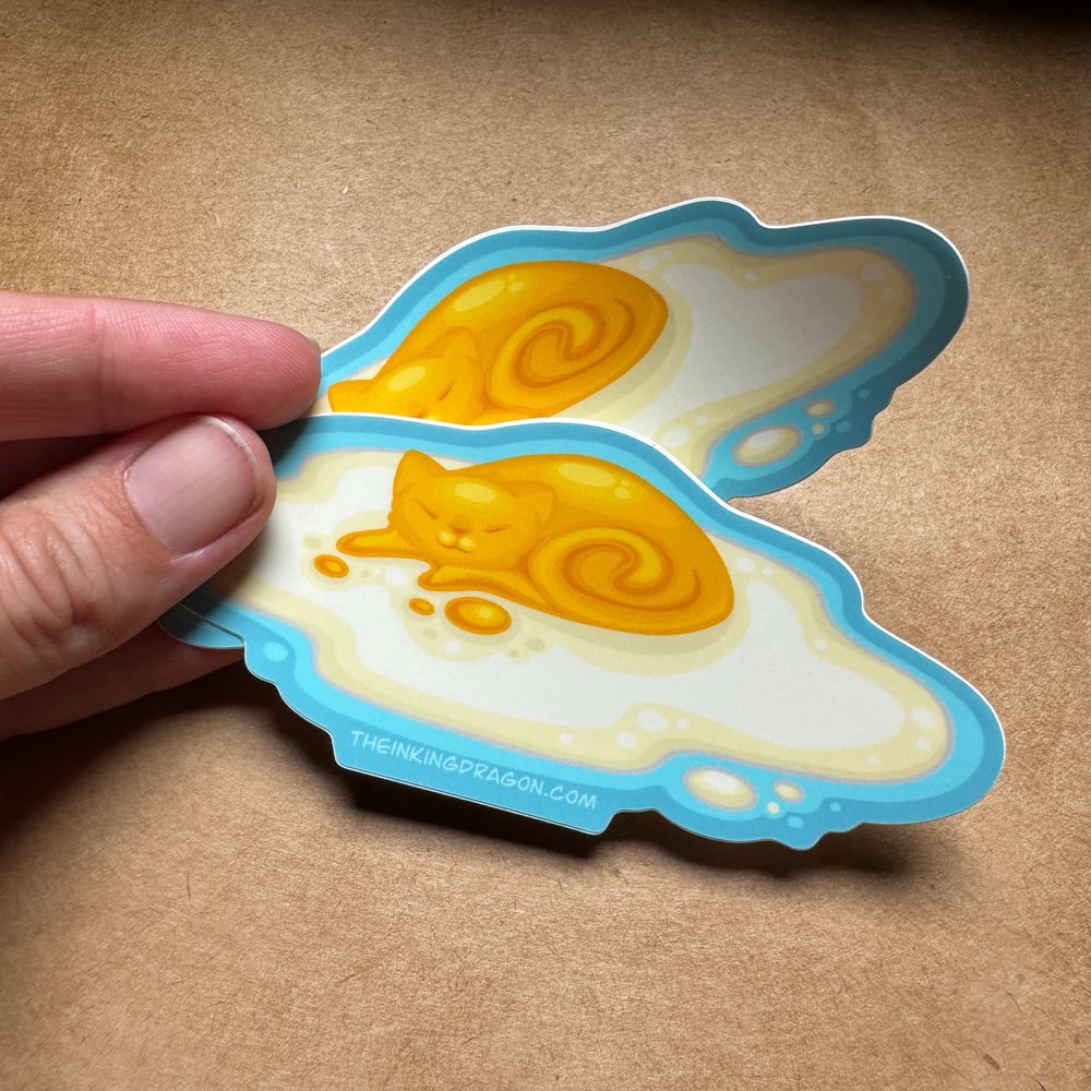 Image of Egg Cat - Stickers 2 Pk
