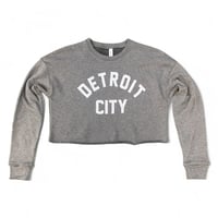 Womens Grey Crop Sweatshirt