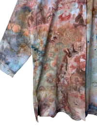 Image 5 of ♻️ UPCYCLED XL 100% Hooded Cotton Open Jacket in Sedona Ice Dye