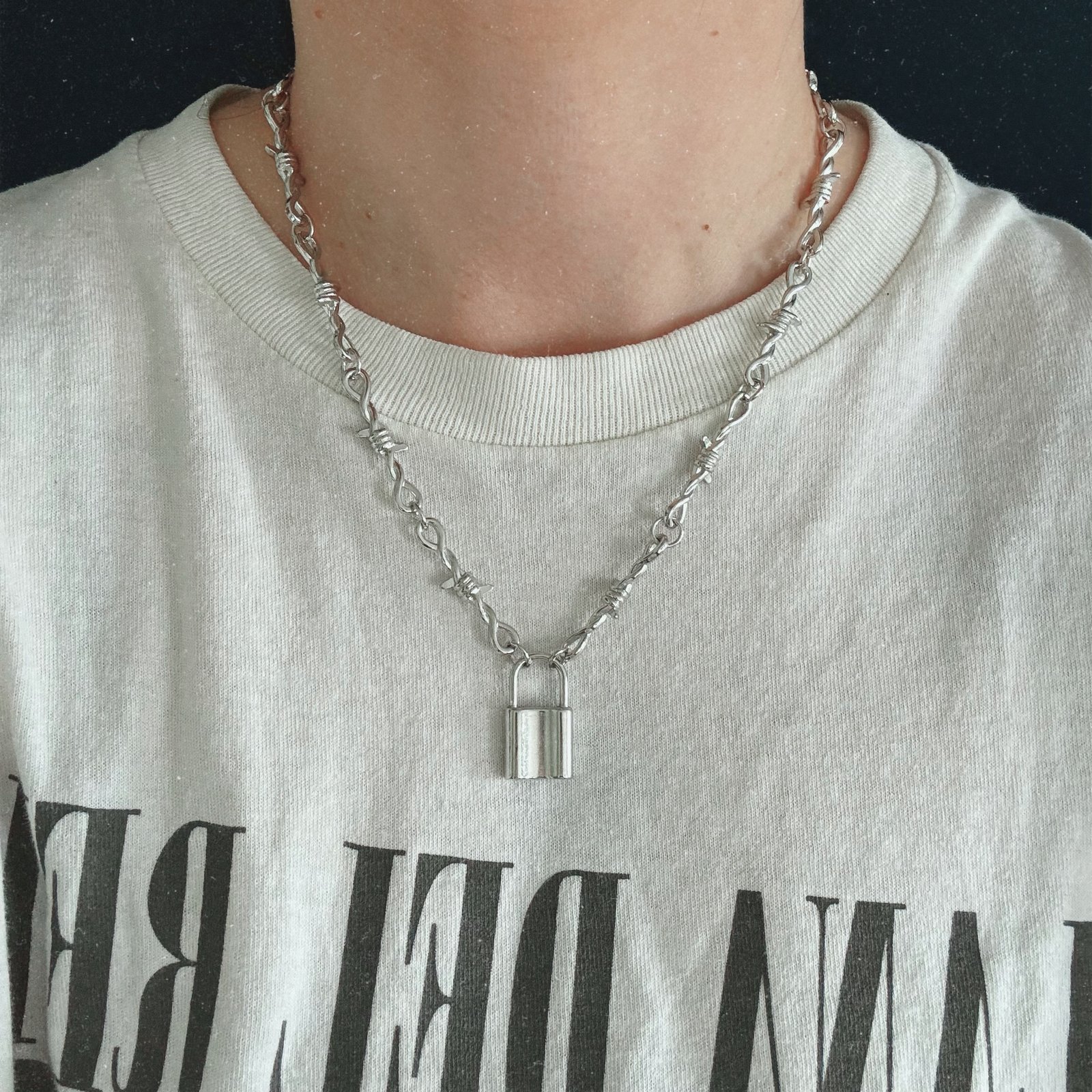 Barb Padlock Necklace | ☽ ShopMoonChild ☾ Barb Padlock Necklace | ☽ ShopMoonChild ☾