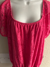 Image 8 of New 1X Kristen Nicole deep pink top #1154*8