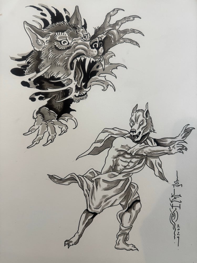 Image of Tim Lehi “Reapers & Wolves #90” Original Art