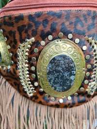 Image 7 of Dolly Bum bag suede fringe tassels LEOPARD and Moroccan Stone