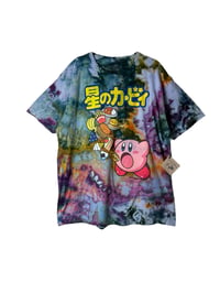 Image 4 of ♻️ UPCYCLED XL Unisex Kirby Tee in Dark Watercolor Ice Dye
