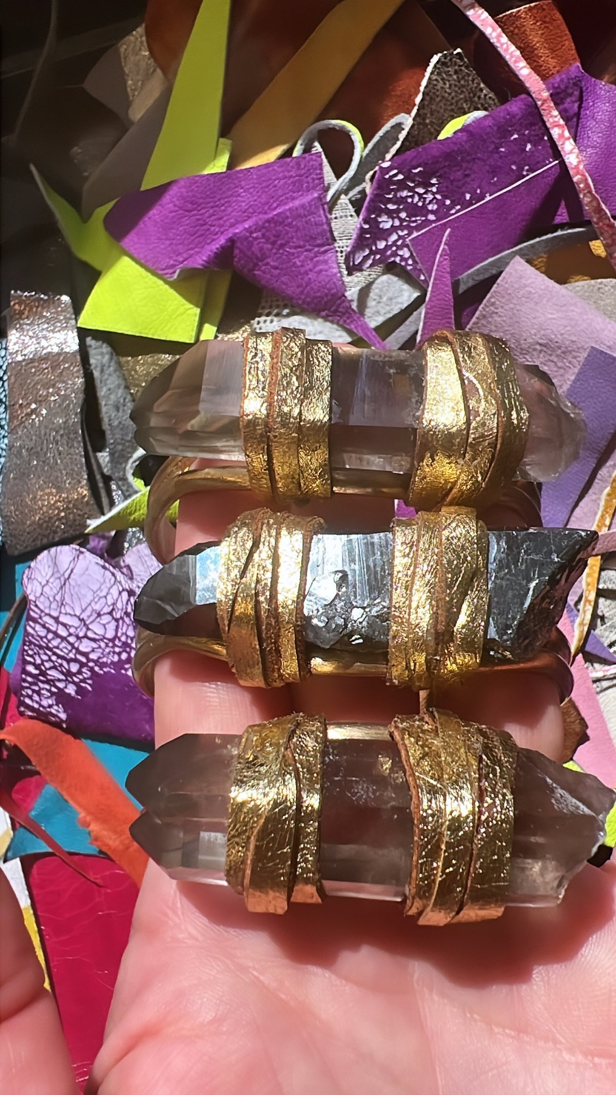 *new* SMOKEY TWIN cuff bracelet