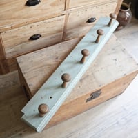 Image 1 of Grand Porte Manteaux Ancien patine bleu vert