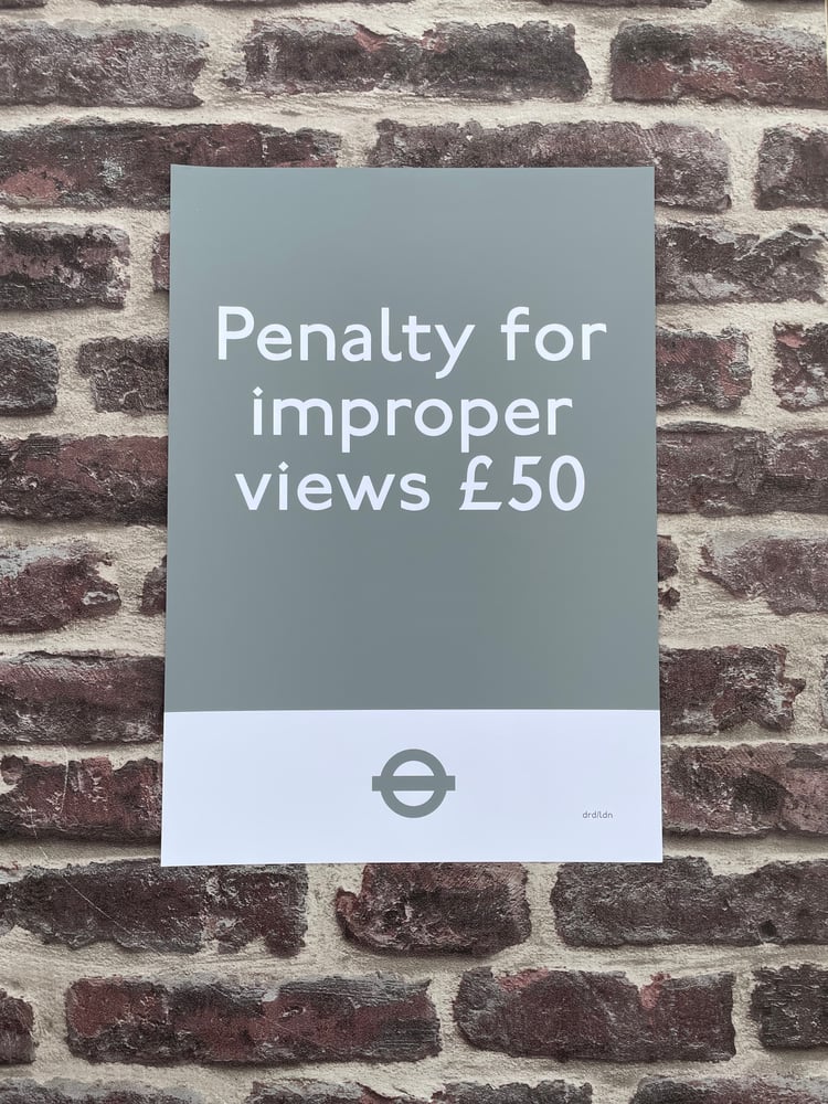 Image of Penalty For Improper Views A3 screen print UK POST INCLUDED 