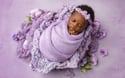 Iced Lavender Newborn Bonnet Wrap & Layer Photography Prop Set