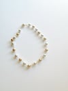 SILVER AND GOLD BEADED NECKLACE  MAGNETIC CLOSURE