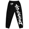 Dripped Up Joggers (Black/Whitee)