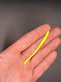 Image 3 of 3” Tapered Trout Worm “ Slime Green”