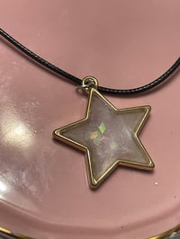 Image 2 of Celestial Glow Necklace – Pearl & Fire Edition