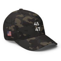 Image 10 of 45 47 MAGA USA FLAG Close Back - Alina Habba Structured Twill Cap