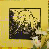Image 2 of Just Breathe Linocut Print