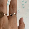blue two waves ring