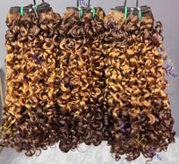 Image 1 of 100G Super VIRGIN Double Drawn Malaysian Curly bundles 12-30