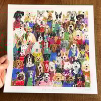 Dogs in Jumpers - 30x30 Giclee Print