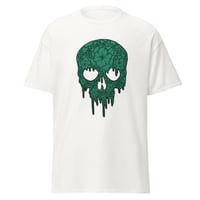 Image 1 of Green skull  drip T-shirt