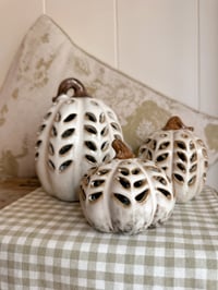 Antique Cream Pumpkins ( 3 Options )