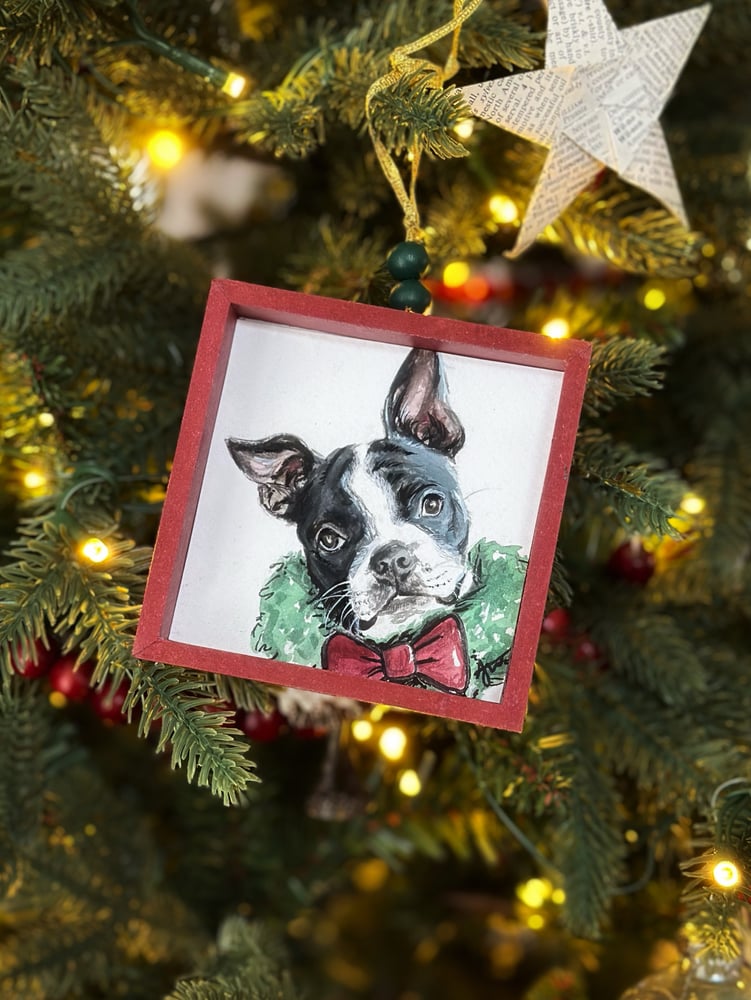 Image of Custom pet portrait ornament 