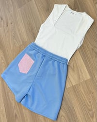 Image 1 of Diamanté pocket & white body set - 4 colours 