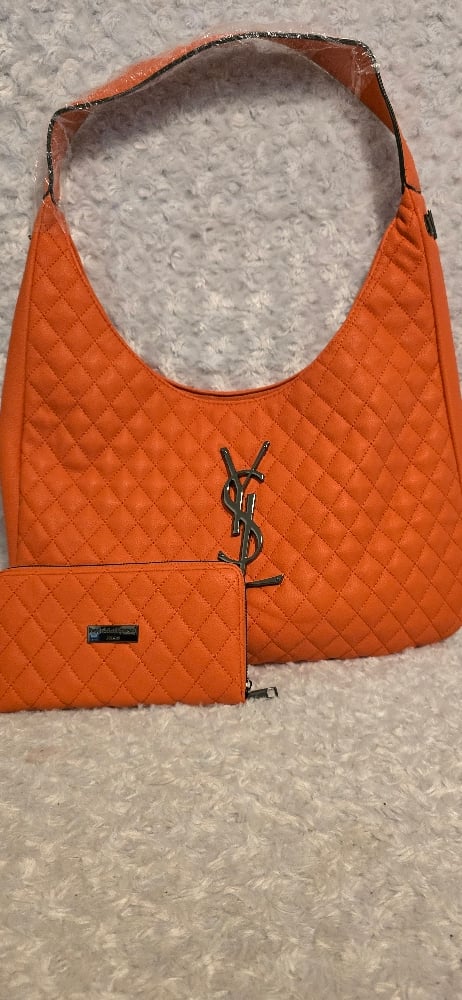 Image of Large orange You So Lit Tote n wallet