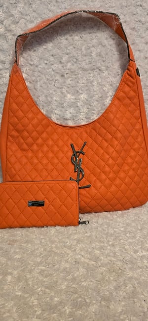 Image of Large orange You So Lit Tote n wallet