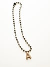 CZ INTIAL BUBBLE LETTER NECKLACE